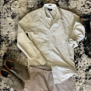 JCrew button down plaid dress shirt.